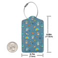 thumbnail image 2 of Rocae Teeth Cosmonaut for Leather Luggage Baggage Tags ID Label Privacy Cover ID Label with Stainless Steel Loop and Address Card, 2 of 5