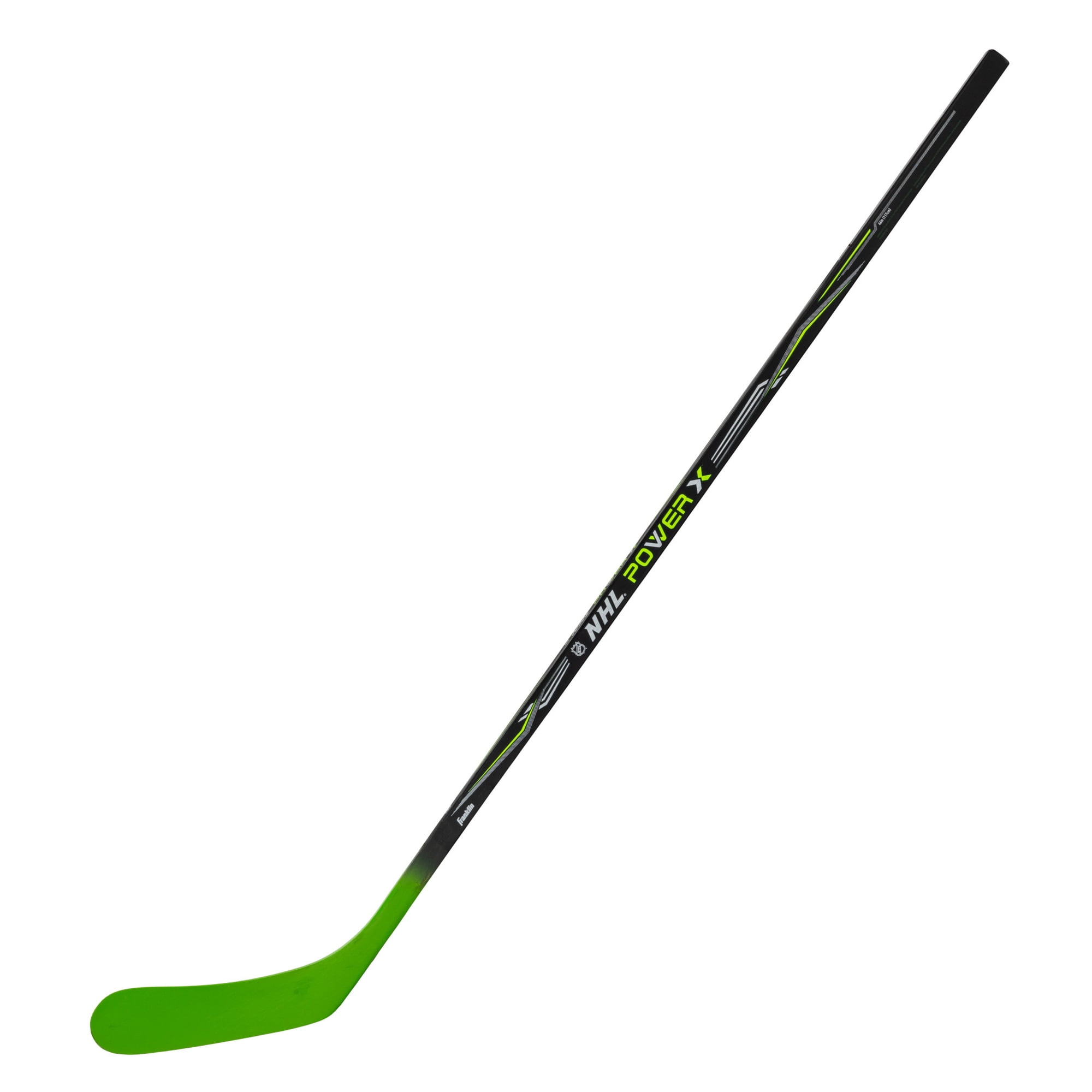 Franklin Sports Street Hockey Sticks - Power X Youth Street Hockey Stick - Wood and Fiberglass Shaft - ABS Blade - One Piece - 46" Left Handed