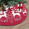 thumbnail image 3 of FMSHPON Christmas Reindeer Xmas Christmas Tree Skirt Stand Mat for Holiday Party Decoration Indoor Outdoor 36 inches, 3 of 3