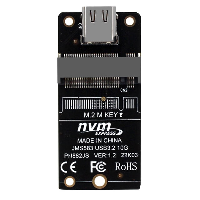 DQrwqpou NVME M.2 A Tarjeta Adaptadora Carcasa SSD Tipo C 10 Gbps Compatible Con 2230 2242 2260 2280