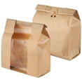thumbnail image 2 of 100 bolsas de pan de papel Kraft, bolsa de pan para pan casero, bolsa de papel de masa fermentada con ventana, 2 of 7