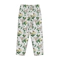 thumbnail image 5 of Xecao Lilies Flowers Women's Straight Lounge Pajama Pants: The Epitome of Relaxed Sleepwear, 5 of 9