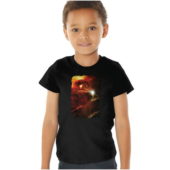 The Lord Of The Rings Balrog You Shall Not Pass Kids T Shirt (3) for Youth Toddler Boys and Girls, Black