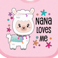 thumbnail image 4 of Inktastic Nana Loves Me- Cute and Happy Llama Boys or Girls Baby Bib, 4 of 4