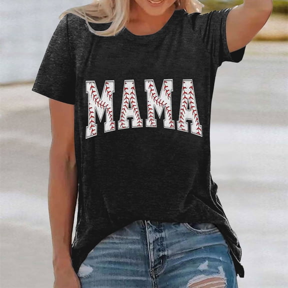 Graphic Tees for Women T-Shirts Women's Loose Top with Printed Short Sleeve Crewneck T-Shirt for Everyday Comfort Black XL