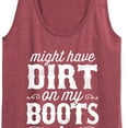 thumbnail image 3 of International Harvester Dirt On My Boots - Women's Racerback Tank Top, 3 of 6