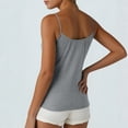 thumbnail image 6 of ZHYou No Boundrie Camisole Tops for Women V Neck Spaghetti Strap Wrap Front Ruched Loose Fit Casual Summer Tank Tops Gray Size 2XL, 6 of 7