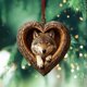 thumbnail image 1 of Adornos navideños, adornos navideños, regalos navideños, colgante acrílico con forma de corazón., 1 of 7