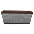 thumbnail image 4 of Southern Patio 24" Westlake Deck Rail Garden Planter, Rustic Galvanized, 4 of 7