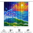 thumbnail image 2 of Surreal Ocean Sunset Shower Curtain Sets Non-Slip Rugs Bath Mat Toilet Cover U Shaped Mat 4 Pcs, 2 of 8