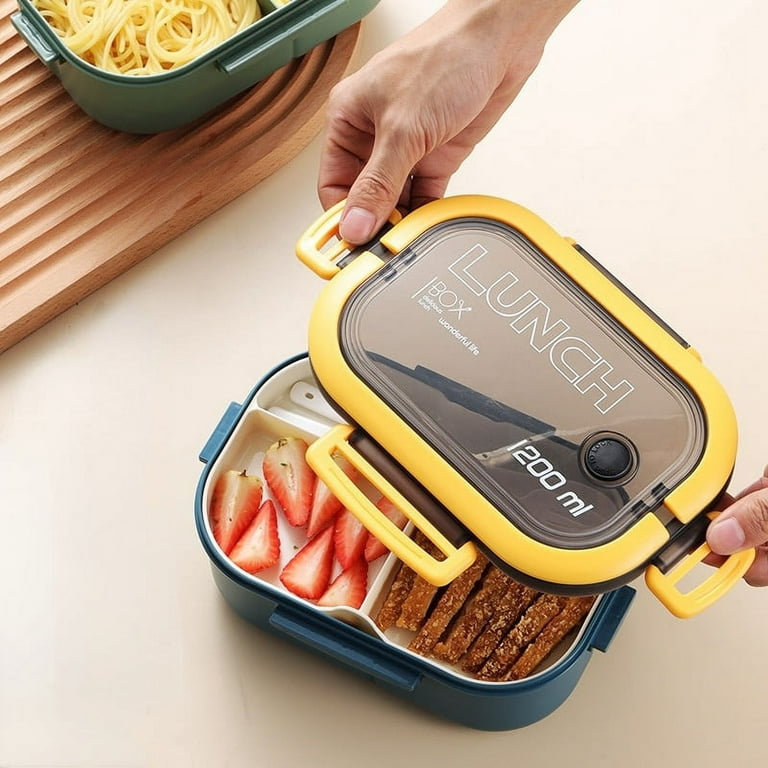 Portable Hermetic Lunch Box 2 Layer Grid