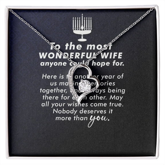 To My Wife Anyone Who Could Hope For Forever Necklace w Message Card