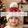 thumbnail image 4 of Wilark Toddler Christmas Hat with Pom Pom Size 1-4 T, Knitted Cute Warm Winter Kids Festival Hat Red, 4 of 7