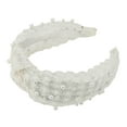 thumbnail image 5 of Unique Bargains 1 Pc Faux Pearls Embroidery Headbands for Women White, 5 of 6
