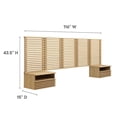 thumbnail image 5 of Modway Render Wall Mount Queen Headboard and Modern Nightstands in Oak, 5 of 8