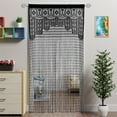 thumbnail image 5 of Triani Macrame Lace Door String Curtain 3.2*6.56Ft Bohemian Privacy Room Divider Curtains for Bedroom Closet Door Drapes Decorations Hanging Panels Wall Closet Curtains(Black), 5 of 7