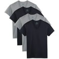 thumbnail image 3 of Fruit of the Loom Men's Lightweight Cotton V-Neck Short Sleeve T-Shirts, White, 3XL - 5 Pack, 3 of 3