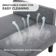 thumbnail image 5 of 70.4" Folding Futon Sofa Bed Convertible Sectional Sleeper Couch(Gray), 5 of 7