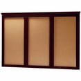 thumbnail image 5 of Aarco Products WBC4896RC 3-Door Enclosed Bulletin Board with Crown Molding - Walnut, 5 of 5