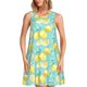 thumbnail image 1 of Easygdp Yellow Lemon para Vestido Transpirable de Mujer, Vestido Suelto de Manga Corta con Pliegues y Bolsillos para el Verano, 1 of 7