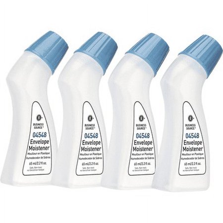Business Source Envelope Moistener - 2.20 fl oz - Blue - Fast-drying, Clog-free, Non-toxic - 4 / Pack