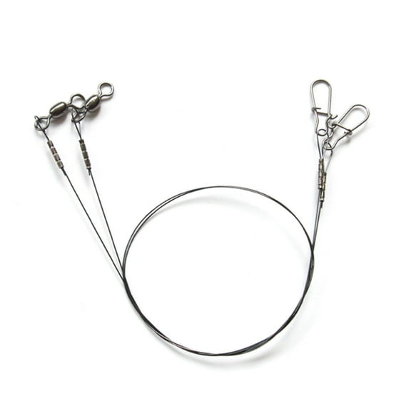 Necvior Heavy Duty Fishing Leaders Wire Leader Line with Swivels & Snap Wire 30cm/35cm