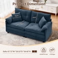 thumbnail image 4 of Korser Loveseat Sofa with Deep Seat Cloud Couch with 2 Pillows,Chenille 2-Seater Sofa Small Couch for Living Room,Assembly Required,Blue, 4 of 6
