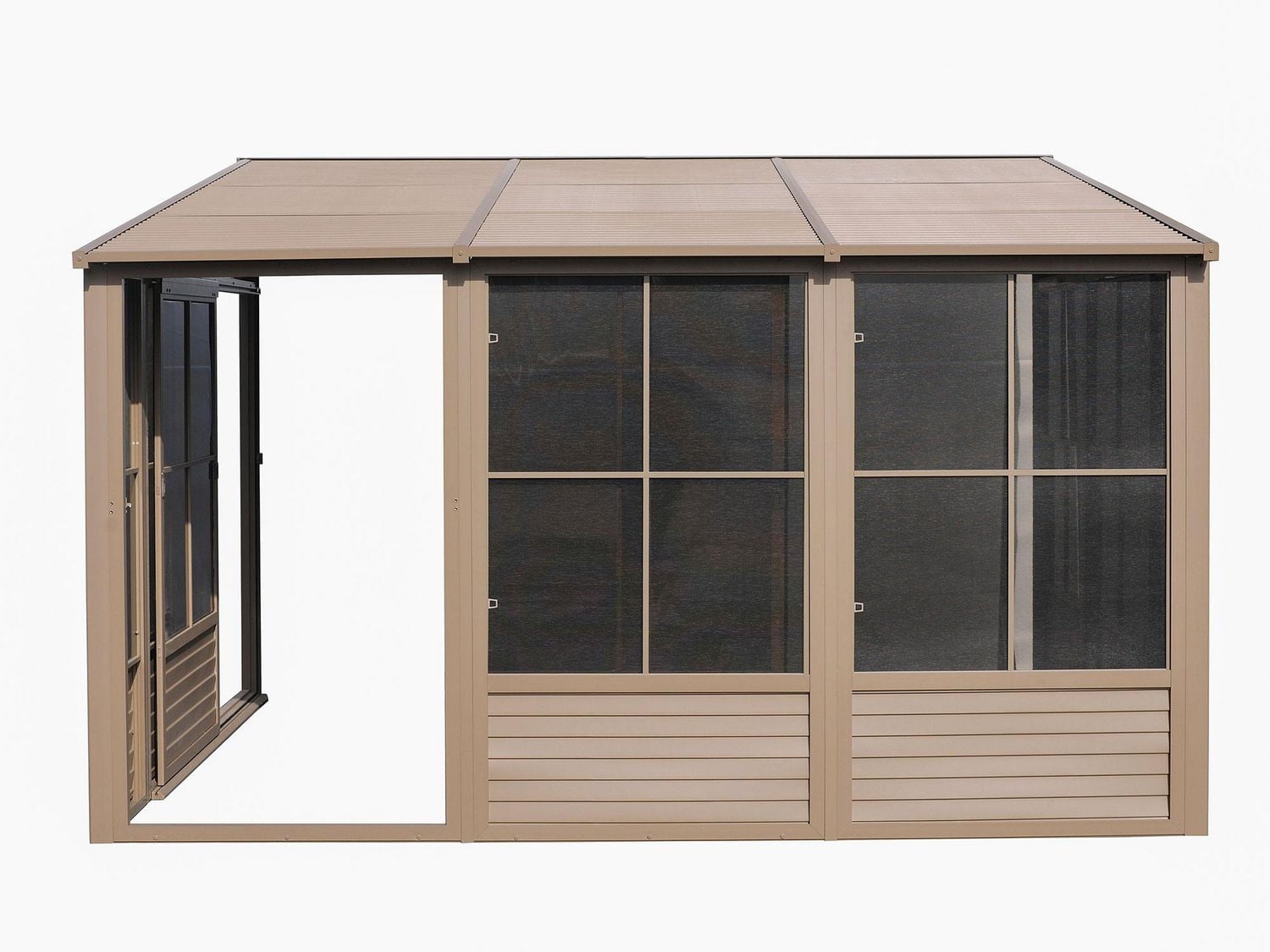 Gazebo Penguin Florence Add-A-Room with Metal Roof 10 ft. x 16 ft. in Sand