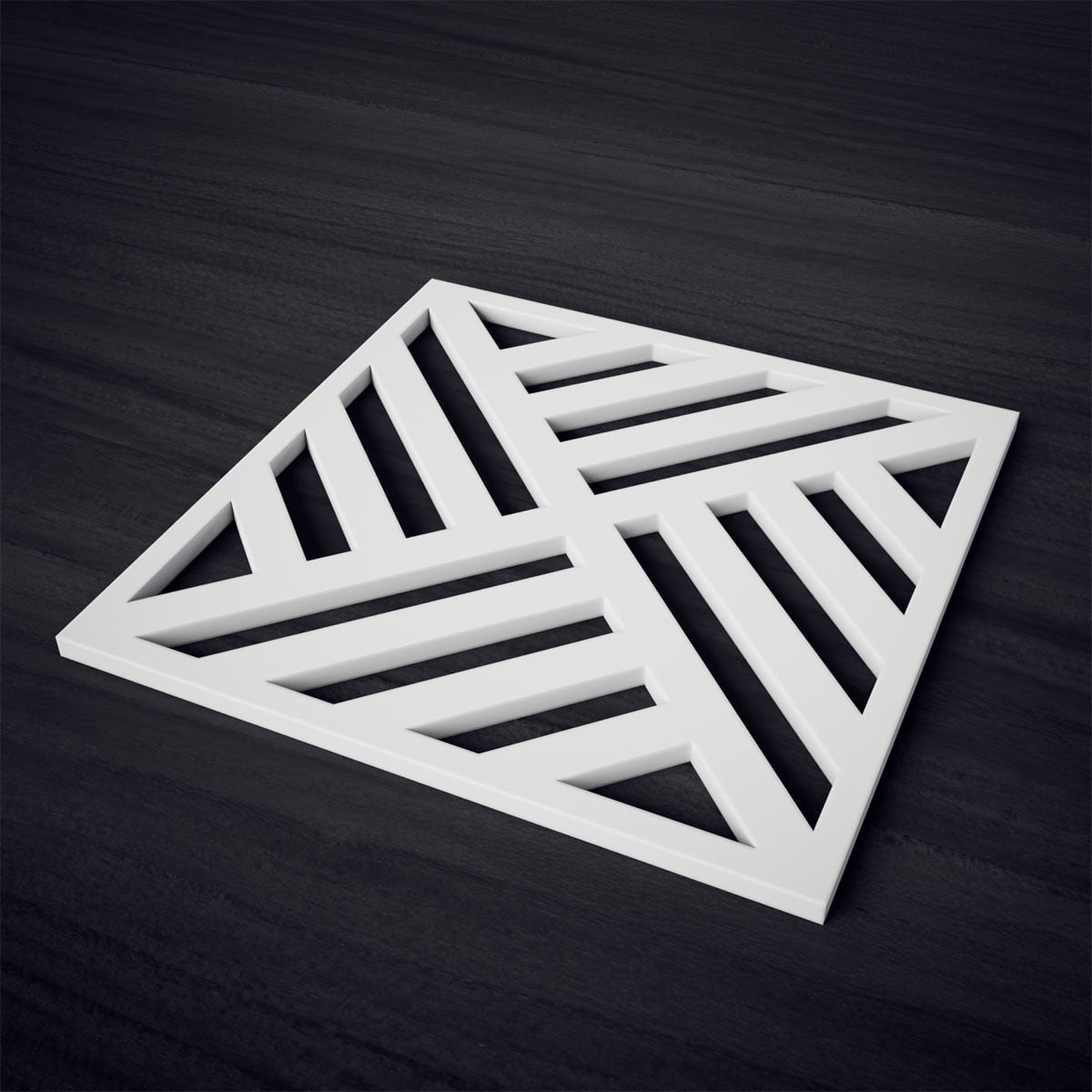 Ekena Millwork 11 3/8"W x 11 3/8"H x 3/8"T Small Allen Decorative Fretwork Wall Panels in Architectural Grade PVC