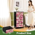 thumbnail image 2 of 4 Drawer Vertical Storage Dresser Blooming spring summer blossom Plant for fashion with Wood Top Fabric Pull Drawers, 2 of 8