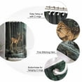 thumbnail image 3 of Forest Deer Shower Curtain, 72" x 72", Animals River Waterproof Bathroom Curtain Washable Shower Curtain Set with 12 Hooks, 3 of 6