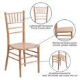 thumbnail image 2 of 2 Pack HERCULES Series Natural Wood Chiavari Chair, 2 of 9
