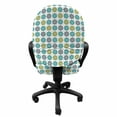 thumbnail image 3 of Abstract Office Chair Slipcover, Simple Background Motifs Fanning Swirling Repetitive Creativity Setting, Protective Stretch Decorative Fabric Cover, Standard Size, Multicolor, by Ambesonne, 3 of 5
