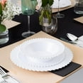 thumbnail image 2 of EcoQuality 12 oz White Plastic Round Bowls with White Beaded Rim - Disposable Plastic Soup Bowls, Heavy Duty Plastic Salad Bowls, Dessert Bowl for Baby Showers, Weddings, Birthday Party (50 Pack), 2 of 3
