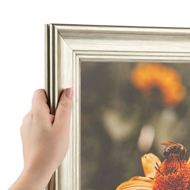 ArtToFrames 8x16 inch Silver Picture Frame, Silver Wood Poster Frame (4445)