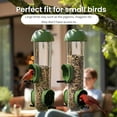 thumbnail image 5 of LONA Bird Feeders for Outdoors 2 Pack, Tube Birds Feeder Weatherproof with Multiple Hanging Methods, Wild Feeding Silo for Outside, 3 Port, 5 of 12