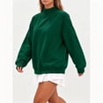 thumbnail image 4 of Enjoytime Fall Sweatshirts for Women Long Sleeve Solid Color Pullover Tops Winter Comfy Casual Mock Neck Sweatshirt, 4 of 7