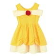 thumbnail image 3 of Disney-Vestido de princesa Frozen para niñas, ropa informal de verano, Elsa, Anna, Rapunzel, Blancanieves, Belle, Vestido de fiesta de cumpleaños, 3 of 4