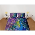 thumbnail image 2 of Colorido Pavo Real Decoración Estética Juego de Cama Full, Lujo Funda Nórdica Queen,, 2 of 4