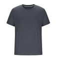thumbnail image 3 of Coorders George Round-Neck Men's and Big Men's Cotton T-Shirts,Short Sleeves Crewneck Tee,Gray,XXL, 3 of 5