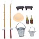 thumbnail image 3 of 1 conjunto de cañas de pesca en miniatura pequeños juguetes de pesca simulados juguetes de pesca al aire libre decoraciones de casas en miniatura, 3 of 7