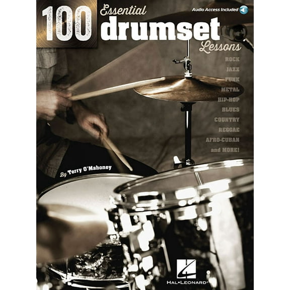 100 Essential Drumset Lessons Book/Online Audio, (Paperback)