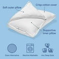 thumbnail image 2 of Sleep Original Pillow, Standard Size – Medium Soft Feel, Down-Alternative Fill, Supports Side, Back & Stomach Sleepers, Neck Pain Relief, Machine Washable, 2 of 4