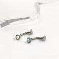 thumbnail image 1 of F136 Uña de ombligo de titanio corrugado con agua Paquete con diamante checo G23 Aleación de titanio Piercing corporal Joyería Suspensión Anillo de ombligo, 1 of 1