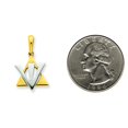 thumbnail image 2 of 14K Two Tone Gold Star of David Charm Pendant Charm, 2 of 5