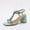 Green, variant on Women's Rhinestone Block Heel Sandals – Square Toe Faux Suede Ankle Strap Dress Heels for Party Wedding Vacation