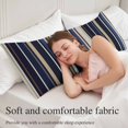 thumbnail image 5 of Blue and Brown Geometric Stripe Pattern Body Pillow Covers 20"x54", Soft Brushed Microfiber Breathable Throw Pillow Covers, Decorative Pillowcase with Zipper for Couch Sofa Bedroom Living Room, 5 of 9
