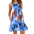 thumbnail image 5 of SMihono Robe d'Été pour Femmes Grande Taille Robes d'Été pour Femmes Plage T-Shirt Floral Robe d'Été Décontractée avec Poches Robe Boho, 5 of 5