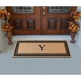 thumbnail image 2 of A1HC Natural Coir Flock Monogrammed Door Mat for Front Door, 24x57, Anti-Shed Treated Durable Doormat Outdoor Entrance, Heavy Duty, Thin Profile, Easy to Clean, Long Lasting, Front Door Entry Doormat, 2 of 6
