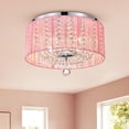 thumbnail image 4 of Warehouse of Tiffany 1201-6YPI 16 in. Addison Indoor 4-Light Chrome & Pink Flush Mount Ceiling Light with Light Kit, 4 of 4